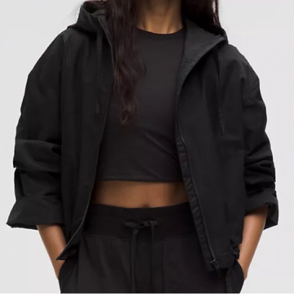 Lulumemon Water Resistant Cropped Hooded Jacket